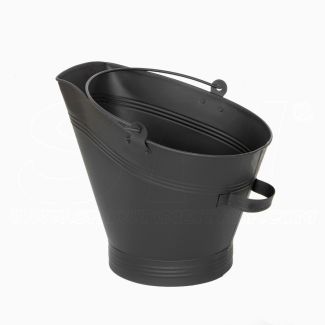 Cubo para llevar y recoger ceniza de chimenea horno de leña diam. 32cm alt. 29 cm STI