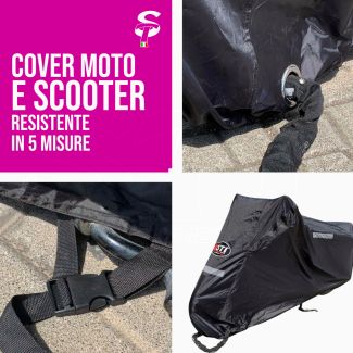 Cubierta Protector para Moto Scooter de Nylon 210D resistente a Lluvia Polvo Viento UV STI
