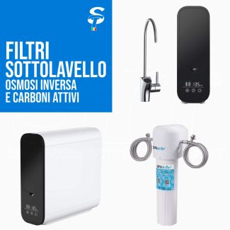 Sistemi di filtrazione Sottolavello ad Osmosi inversa e Carbone Varie tipologie 