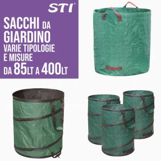 Bolsas de jardín 85 160 160 272 o 400 Lt Jardinería Residuos Jardín Profesional Antidesgarro Con Asas Plegable Bolsa