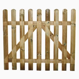 Puerta para cercado valla empalizada de madera impregnada 100x100 cm Europa