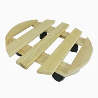 Platillo con ruedas redondo 30 cm Madera Europea impregnada jardín balcón