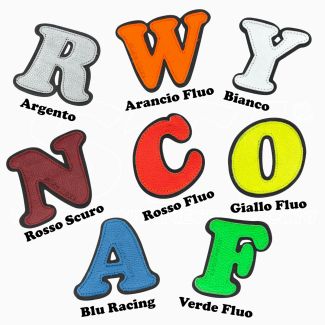 Letras Números y caracteres de Piel para coser o pegar en trajes de moto de carreras