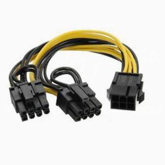 Cable divisor GPU PCIE de 6 pines a doble 6+2 pines (8 pines) 20cm