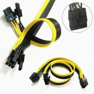 Cable de 6Pin macho a doble 6+2 8 Pin macho 50 cm 18AWG