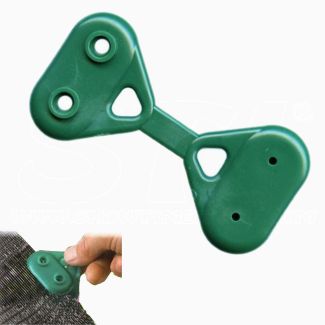 Gancho Red de Sombra Tela Verde Jardín Bloqueador de Sol Privacidad 100 PZ