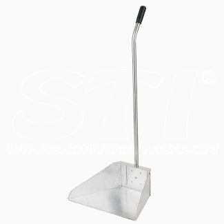 Recogedor de Basura Zincado 35x25 cm con Mango de Hierro y Goma Chapa