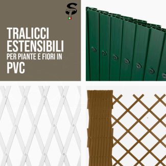 Celosía de Plástico enrejada extensible para plantas, flores, varias medidas y colores