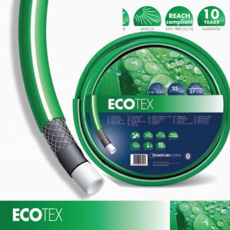 Tubo Agua Riego Jardín Césped Reforzado PVC 4 Capas Varias Medidas Verde