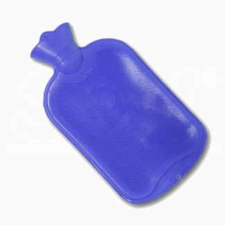 Caliente bolsa de agua capacidad de 1,5 LT Tela 100% de goma de color azul