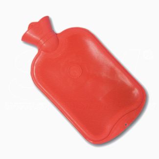 Botella de agua caliente Capacidad 1.5 LT Tela 100% de goma de color rojo