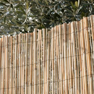 Arella BIG mat wattle fence Bamboo canes bound shadow