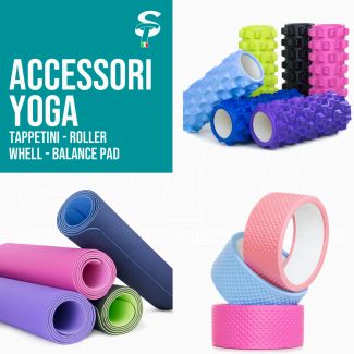 Tappetini e strumenti Fitness per Yoga Pilates , Roller Wheel Benessere e Sport