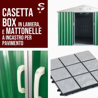 ITS Garaje Casetta caja de chapa galvanizada diferentes tamaños de alta calidad