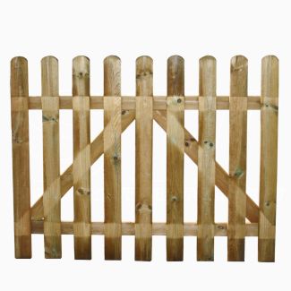 Gate fence wooden fence fence impregnated 80x100 cm Europe
