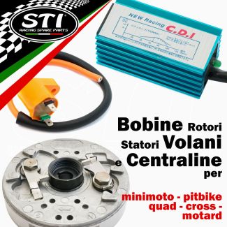 Bobine Rotori Statori Volano Centraline Minimoto Pitbike Quad Cross Motard