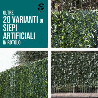 Hedge ornamentale artificial en rollos o losetas más de 20 tipos Top