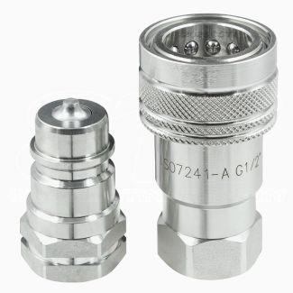 STI accoppiatore idraulico 1/2” G BSP Attacco Innesto Rapido Sgancio Rapido acciaio zincato al carbonio ISO7241-A