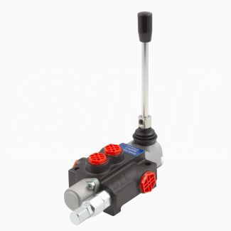STI Distributore oleodinamico per trattori / escavatori PAB G1/2 TN G3/4 1 leva: P80 Distributore Idraulico a doppio effetto con ritorno a molla, Portata 80 L/min, Pressione massima 200 bar