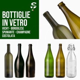 Bottiglie Vino Spumante Champagne Acqua Varie Misure 