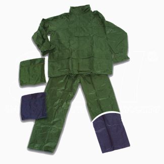 Completo impermeabile Antipioggia Giacca e Pantaloni in Pvc e Nylon