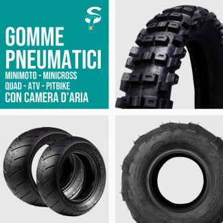 Gomme per Moto Minimoto Quad Pitbike Overboard inclusa di camera d'aria Varie gomma