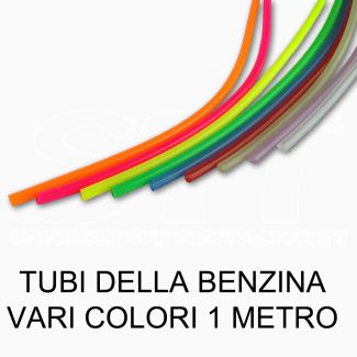 Tubo della benzina Trasparente Vari Colori 1 metro Moto Scooter 4/6mm