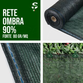 Rete Ombreggiante Ombra Telo Verde Giardino + 90% 1 -6 MT Frangisole Frangivista