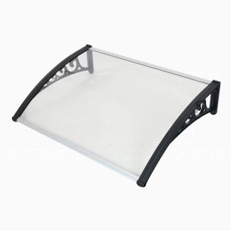 Pensilina Tettoia modulare Kit 150x120cm in policarbonato lastra compattaTrasparente
