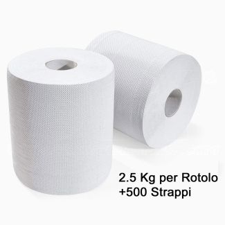 Rotolo Carta multiuso industria casa 2 Rotoli tot 5 kg ! multistrappo assorbente