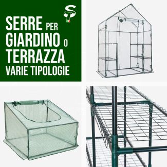 Serre da giardino per coltivazione piante domestica varie misure metallo e PVC