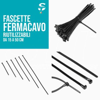 Fascette Fermacavo Riutilizzabili Fascette Stringicavo da elettricista STI