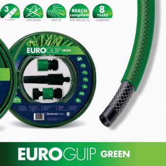 KIT Tubo Irrigazione Giardino Orto 1/2”(12.5mm) x 15m e Accessori Raccordi rubinetto Verde 