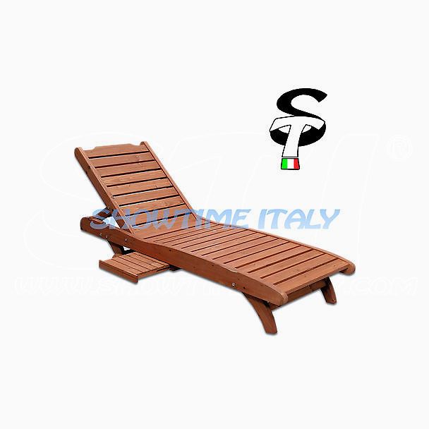 LETTINO REGOLABILE GIARDINO SPIAGGIA LEGNO PINO PRENDISOLE IMPREGNATO TOP STI