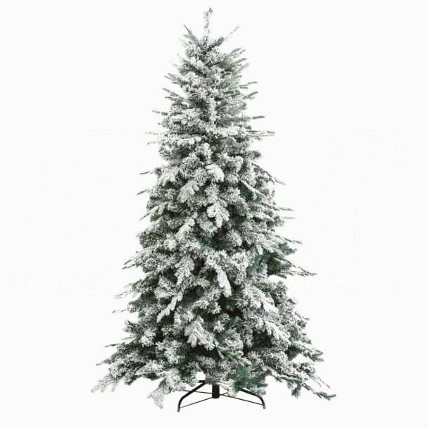 Albero di Natale Abete Innevato Alaska h 240cm 2436 rami Effetto realistico