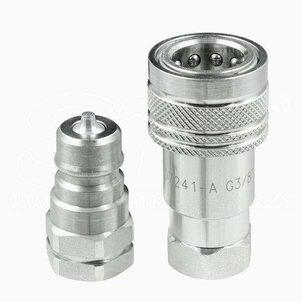STI accoppiatore idraulico 3/8” G BSP Attacco Innesto Rapido Sgancio Rapido acciaio zincato al carbonio ISO7241-A
