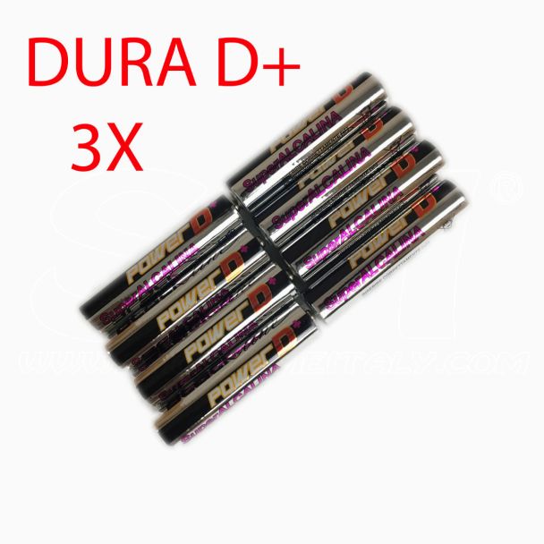Pile Batterie Mini Stilo AAA LR03 8 pz Super Alcalina durata 3x POWER D+