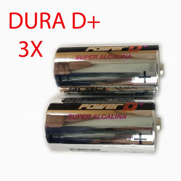 Pila Batteria Torcia D LR20 2 pz Super Alcalina durata 3x POWER D+
