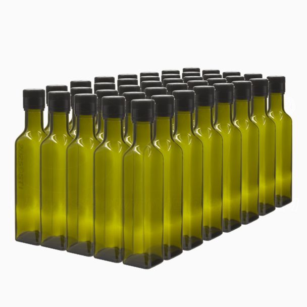 Offerta 40 pezzi Bottiglia Marasca 0.25 Lt per olio in vetro con tappo STI