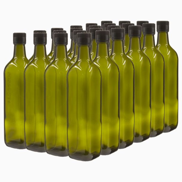 Offerta 24 pezzi Bottiglia Marasca 0.75 Lt per olio in vetro con tappo STI