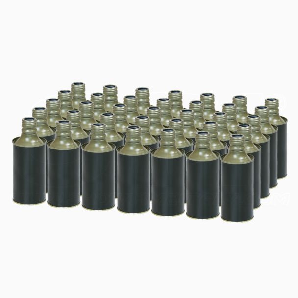Offerta 35 pezzi Latta a Bottiglia 500ml per olio con tappo a vite e salvagoccia STI