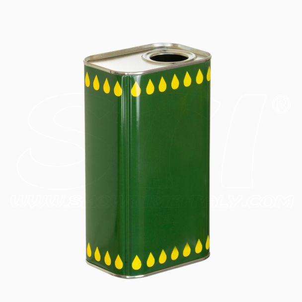 Latta Rettangolare Lt 1 h 178mm per olio con tappo stagna tanica