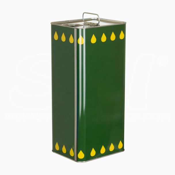 Latta Rettangolare Lt 5 h 313 mm per olio con tappo stagna tanica