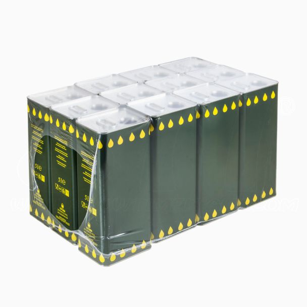 Offerta 12 pezzi Latta Rettangolare Lt 5 h 313 mm per olio con tappo stagna tanica STI
