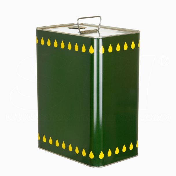 Latta Rettangolare Lt 10 h 305mm per olio con tappo stagna tanica