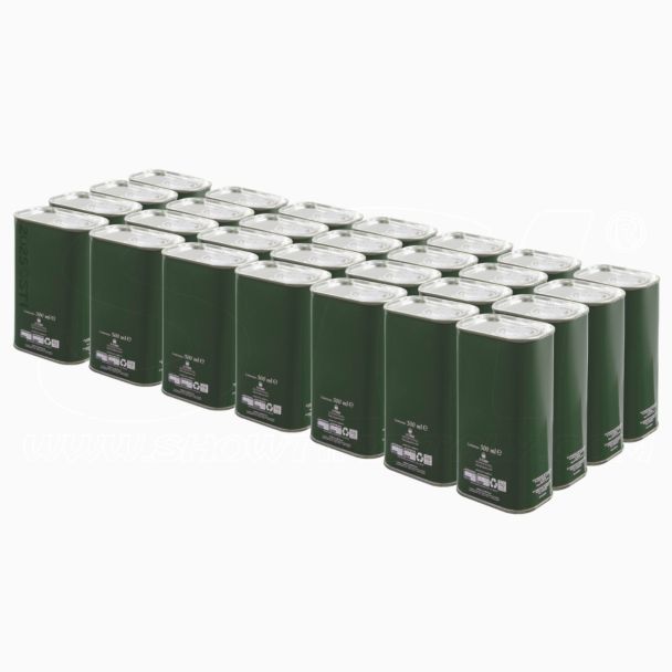 Offerta 28 pezzi Latta Rettangolare 500ml h.140mm per olio con tappo stagna tanica STI