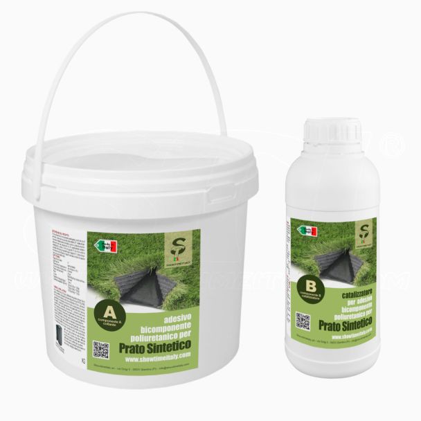 Colla Poliuretanica Bicomponente per Prato Sintetico parquet legno conf. 2,5 kg