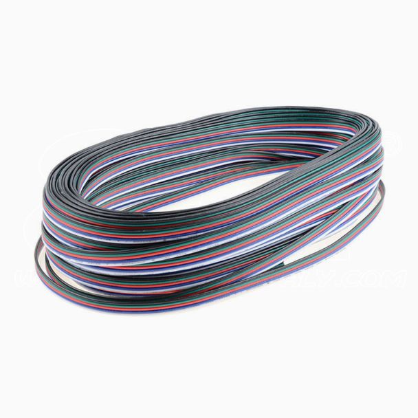 Cavo per Strisce 22AWG 5poli 4 Canali RGBW V+RGBW 0.325mmq 10 metri 5 conduttori