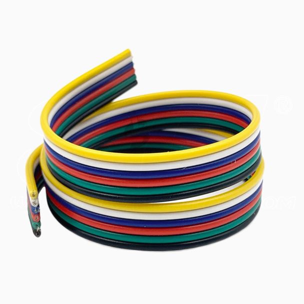 Cavo per Strisce 22AWG 6p 5 Canali RGBWW 0,325mmq 10 metri 6 conduttori