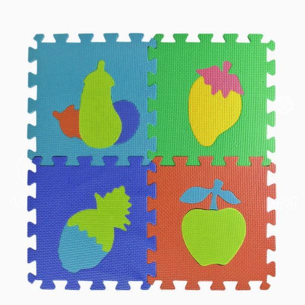 Tappeto Puzzle Eva forme Frutta Tappetino Gioco bambini set 30x30 1cm 9pcs TOP 